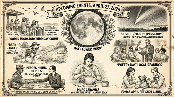 Upcoming Events for Monday, April 27, 2026