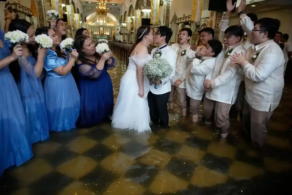 La boda que desafió a un tifón