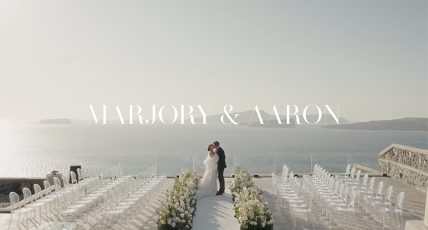 La boda en Santorini de Marjory y Aaron