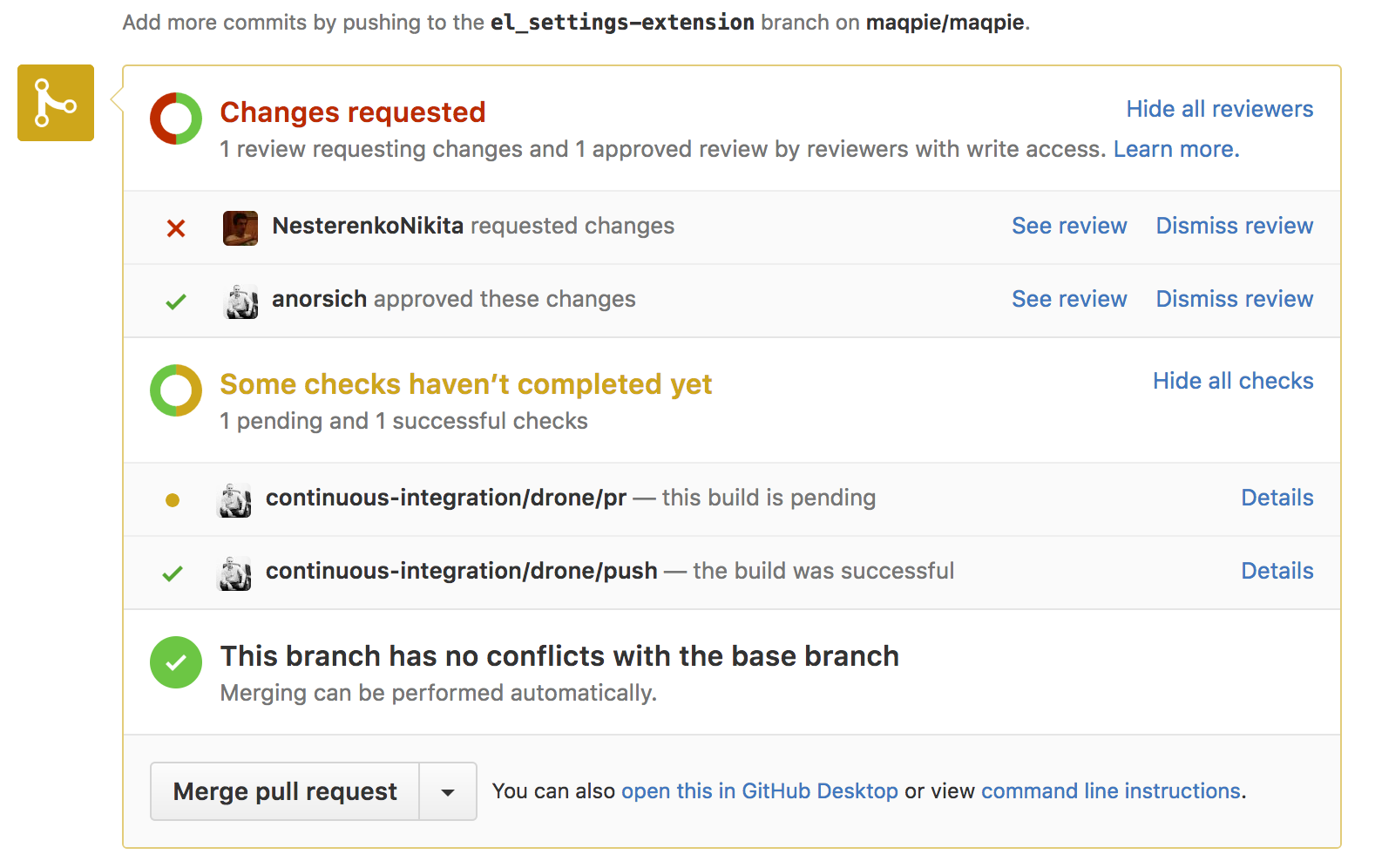 github status