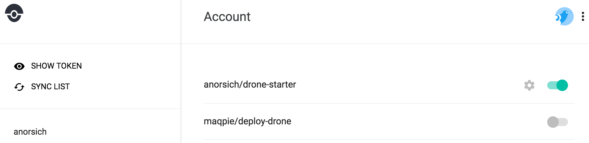 Enable repository in Drone CI