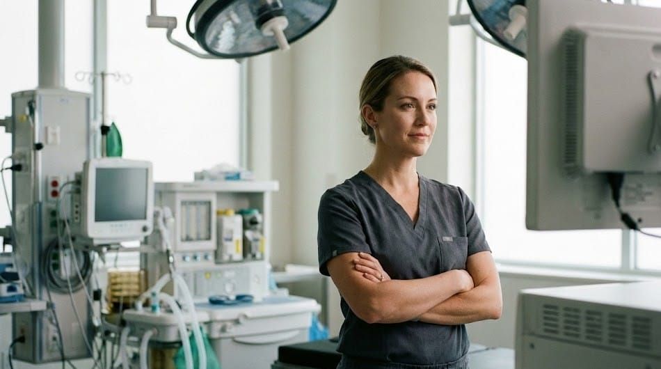 Nurse anesthetist working in an operating room under different anesthesia job models