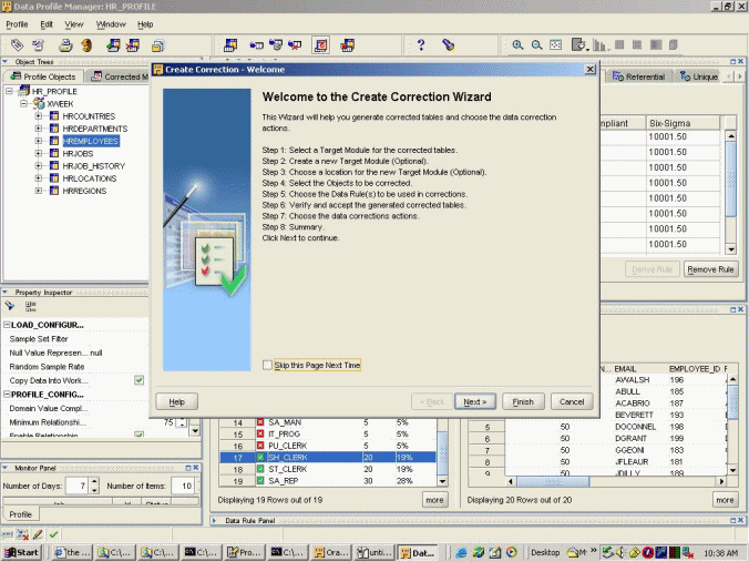 OWB "Paris" Create Correction Wizard