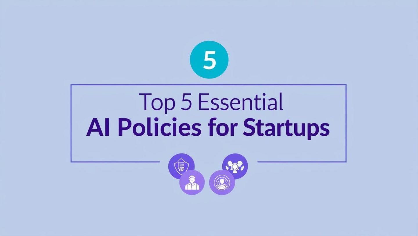 Top 5 AI Policies Every Startup Should Have — A Founder’s Field Guide