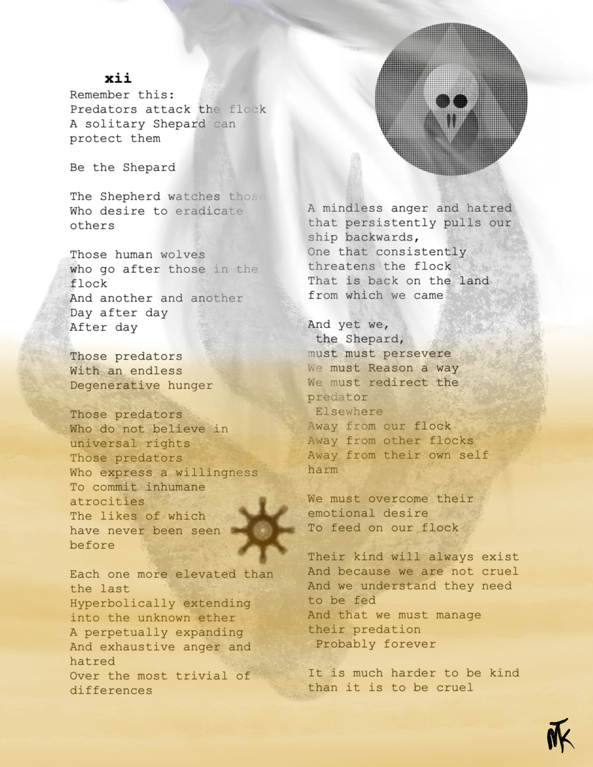 Text of Captain and Shepherd stanza 12 with some minor visuals