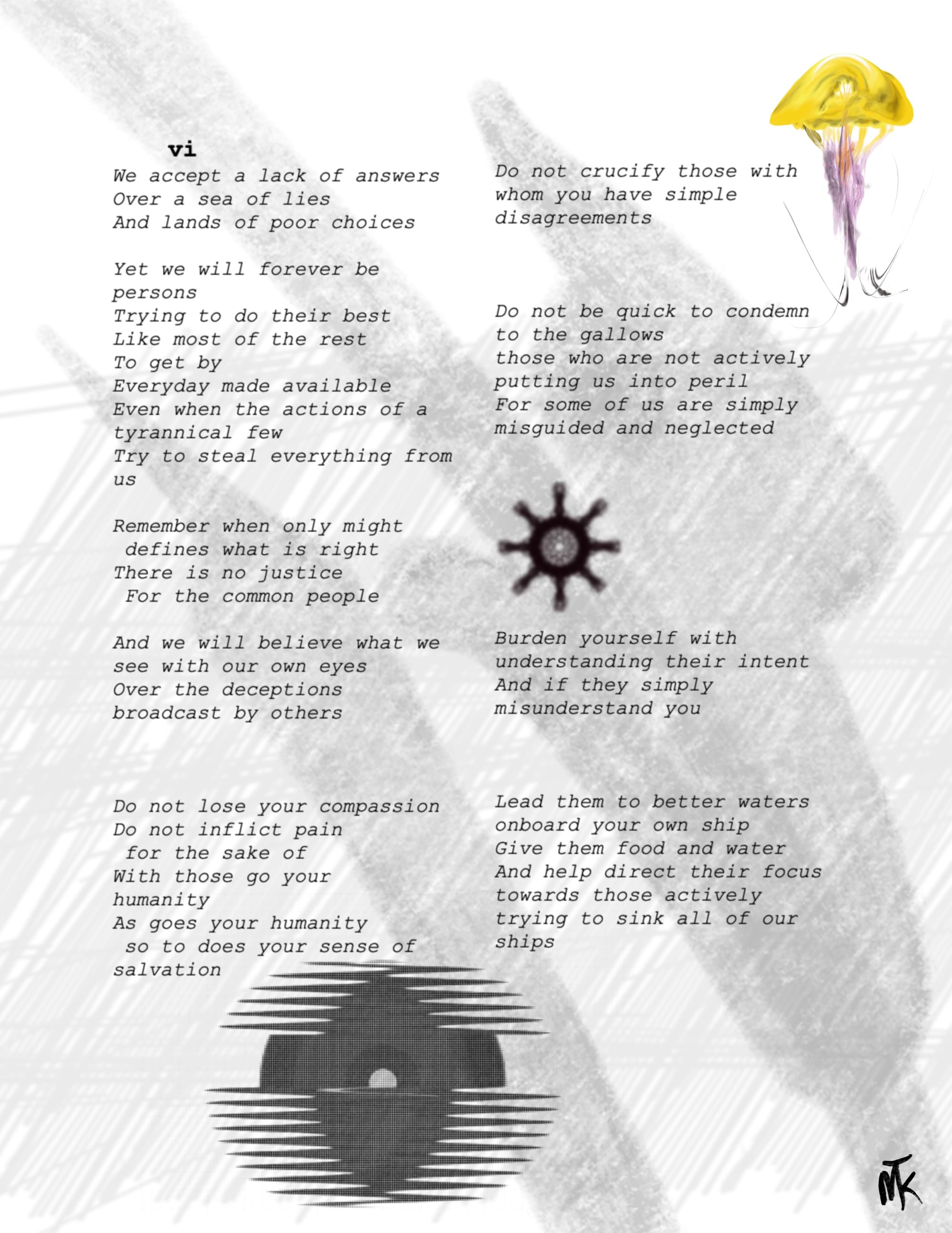 Text of Captain and Shepherd stanza 6 with some minor visuals