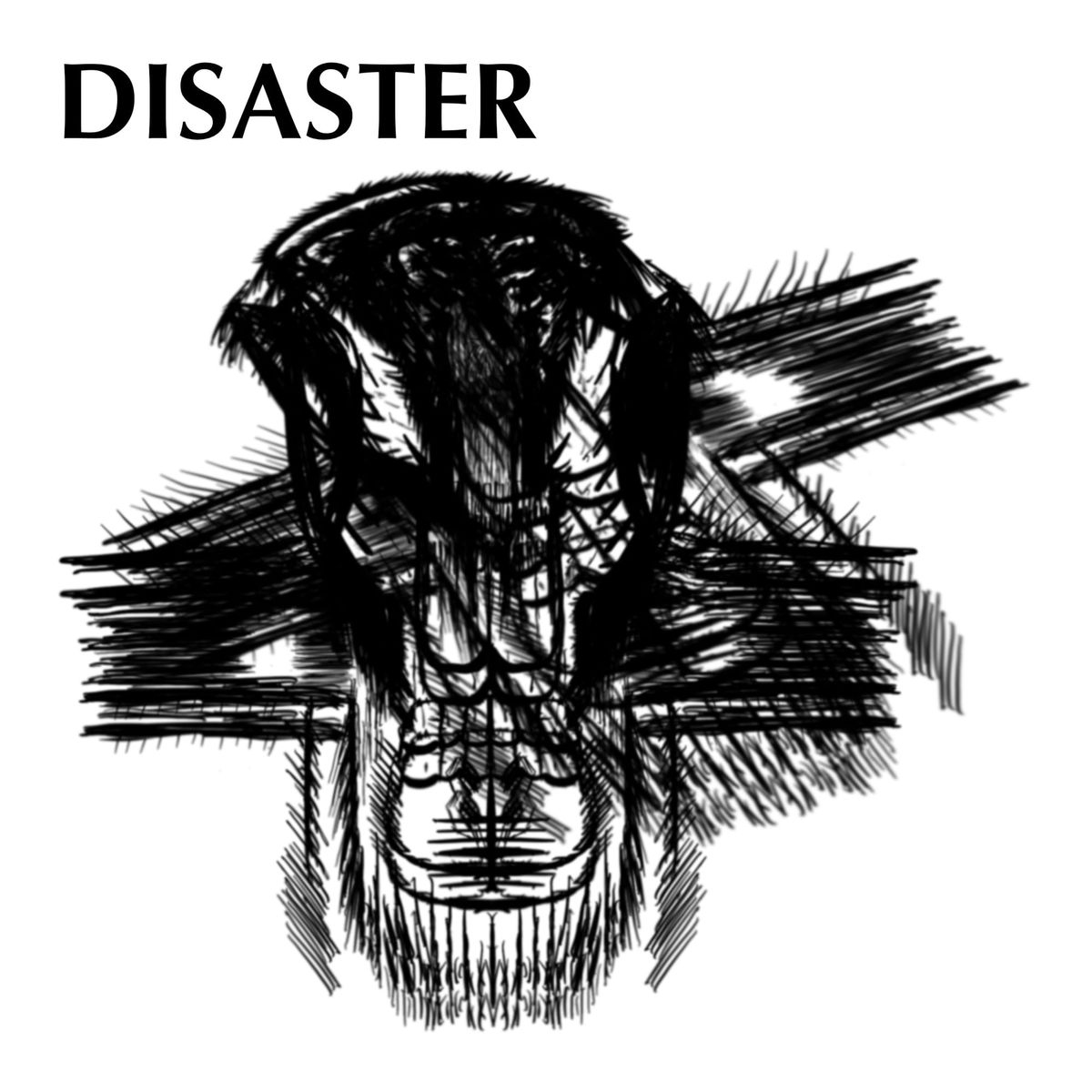 Abstraction of a heavily obscured humoresque head shaped 2 dimensional object