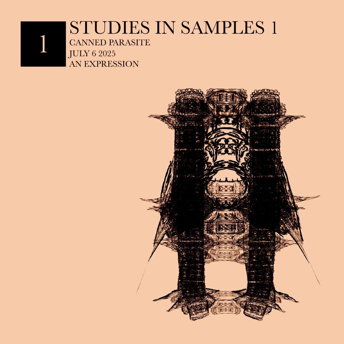 This is the same drawing as found on the Studies in Samples 1B post, however this one is on a peach background rather than white.