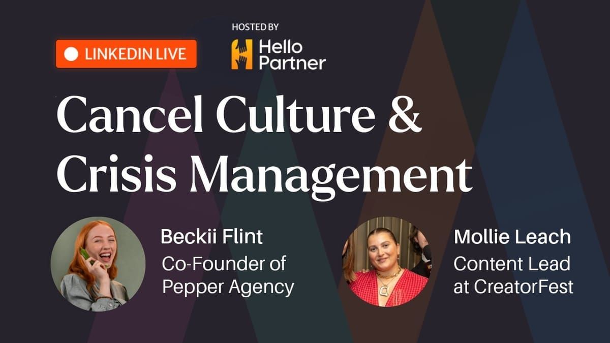 LinkedIn Live: Cancel Culture & Crisis Management Post image
