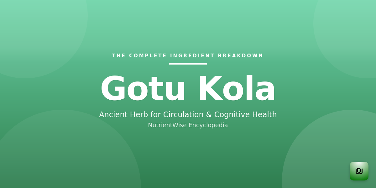 The Complete Ingredient Breakdown: Gotu Kola