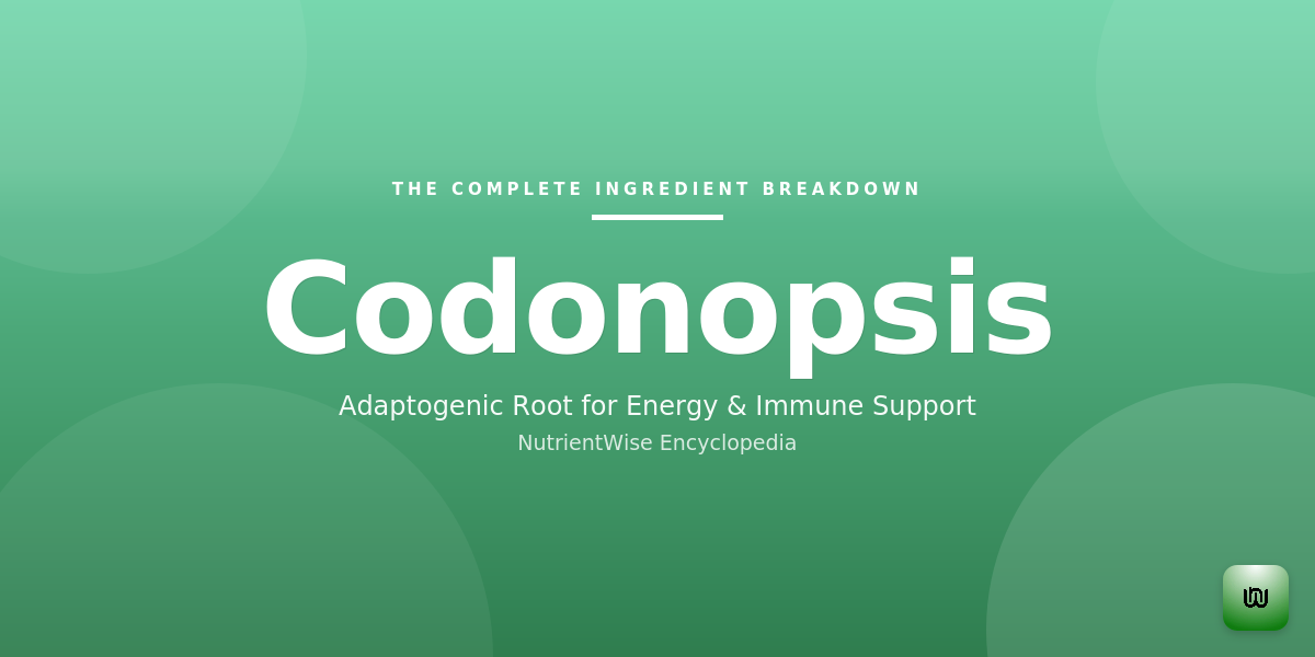 The Complete Ingredient Breakdown: Codonopsis