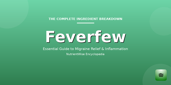 The Complete Ingredient Breakdown: Feverfew