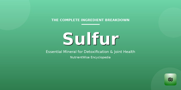 The Complete Ingredient Breakdown: Sulfur