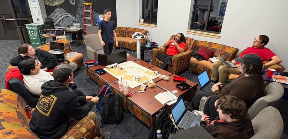 A group of students uses Dungeons & Dragons to unwind