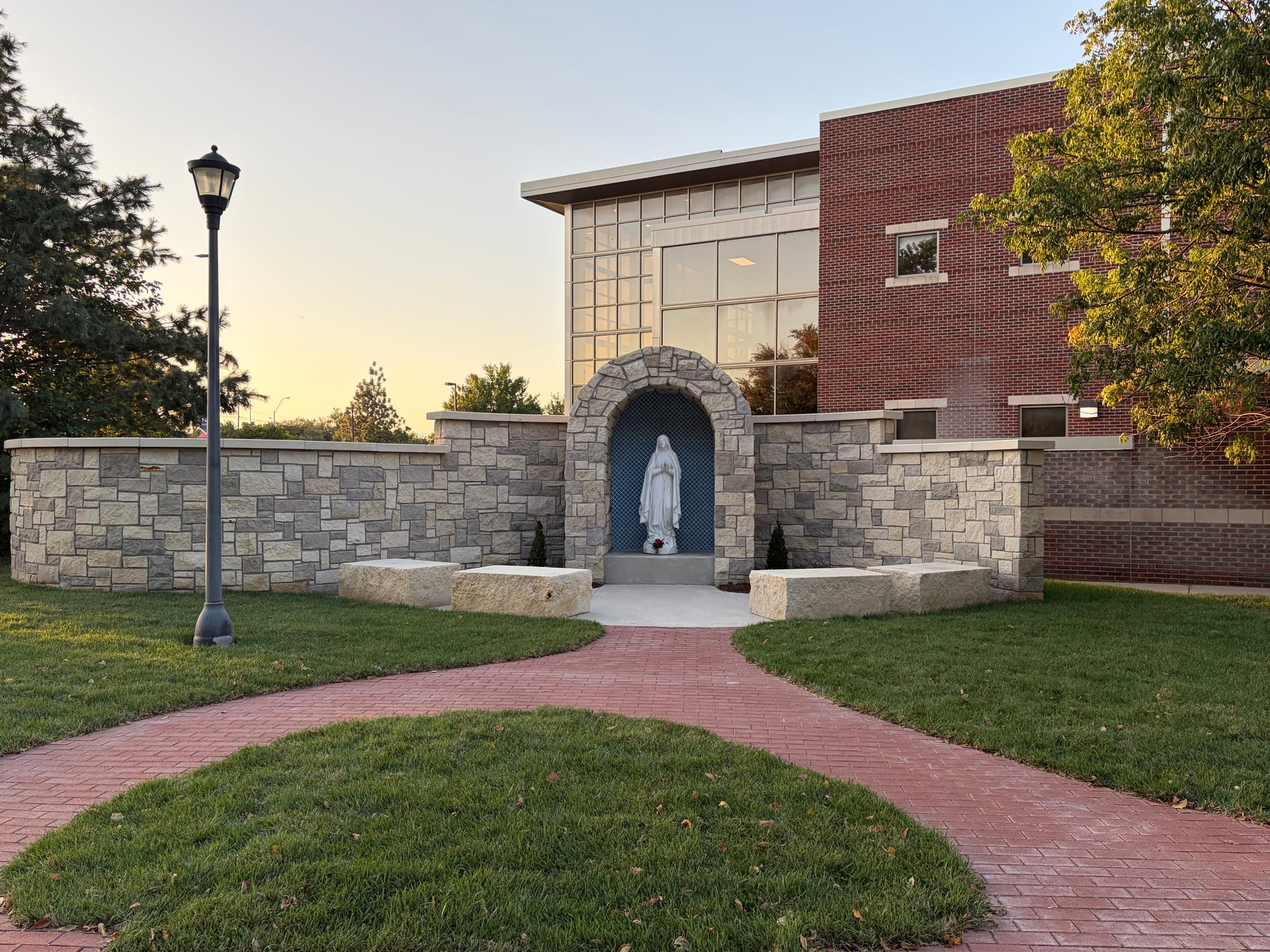 Newman dedicates recently relocated grotto