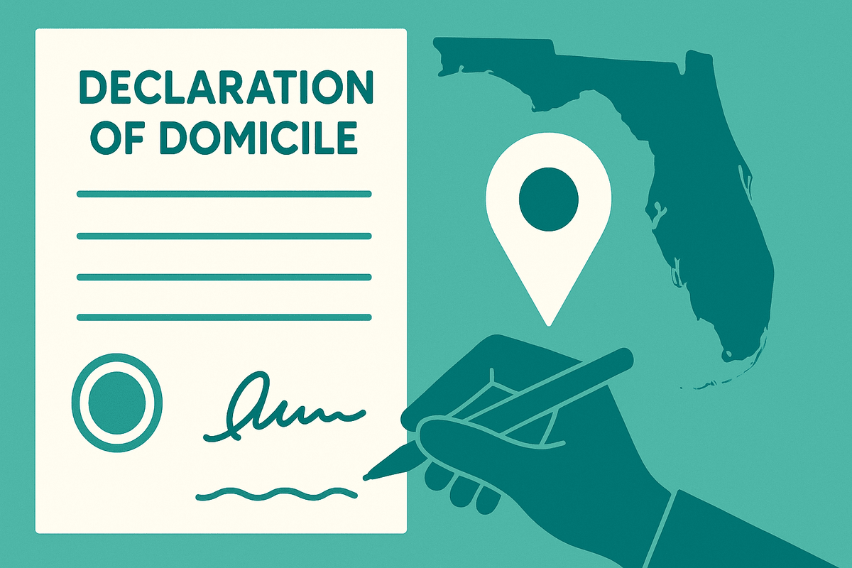 Declaration of Domicile in Florida