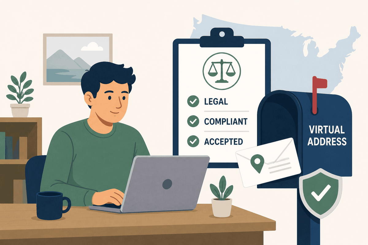 Is a virtual address legal in the USA?