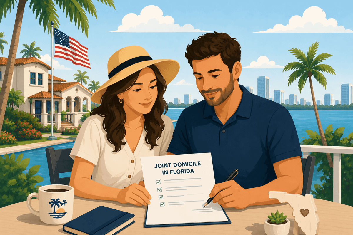 Establish Florida residency as a couple: joint domicile setup