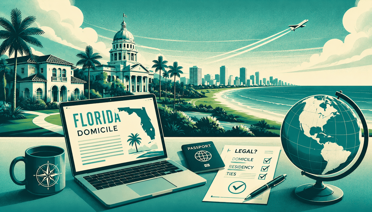 Is establishing a Florida domicile while living abroad legal?