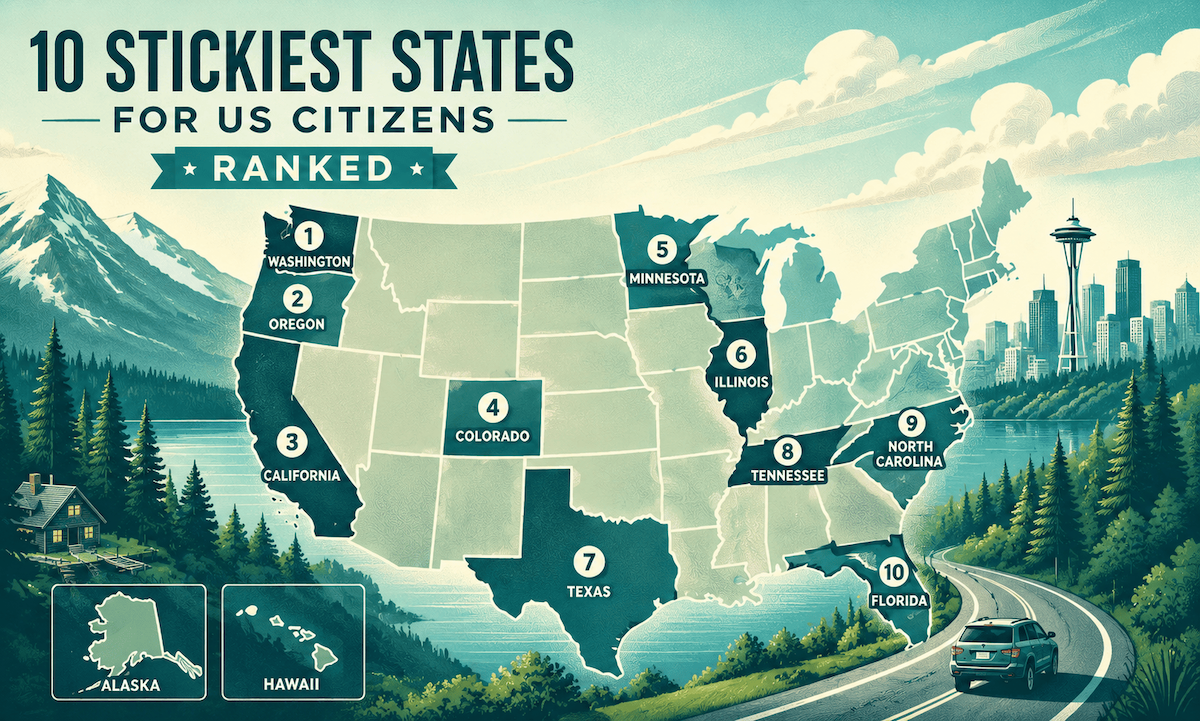 10 stickiest US states for residency exit, ranked
