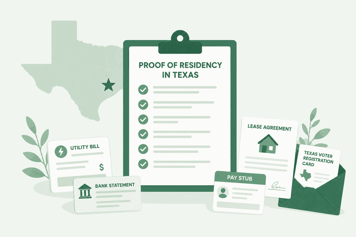 What counts as proof of residency in Texas: the complete DPS document list