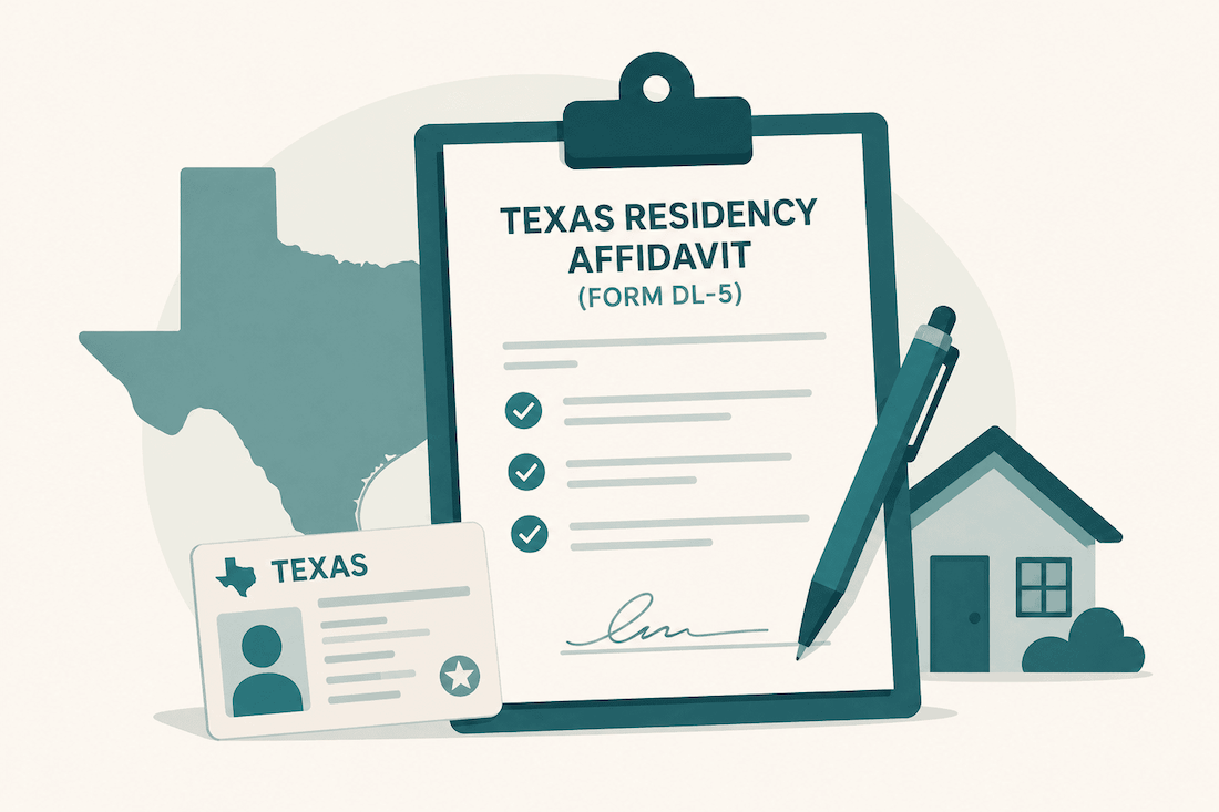 Texas residency affidavit (Form DL-5): what it is and how to use it