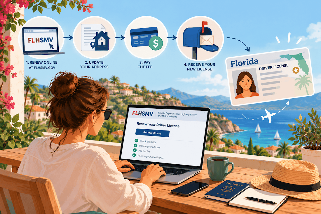 How to renew a Florida driver's license from abroad or out of state