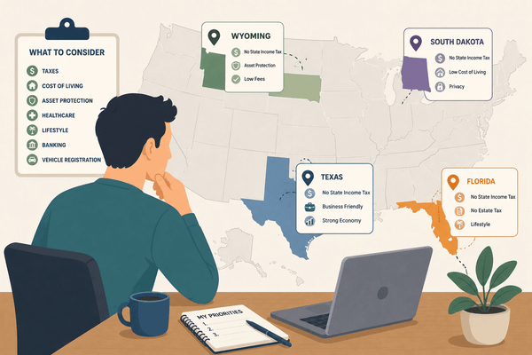 How to select the state of domicile