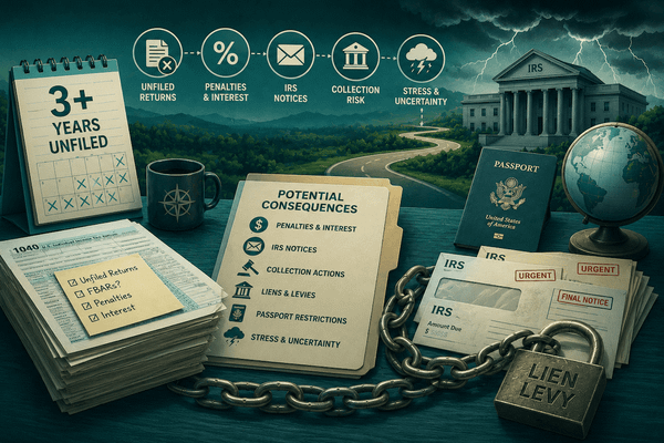 What happens if I haven't filed taxes in 3+ years