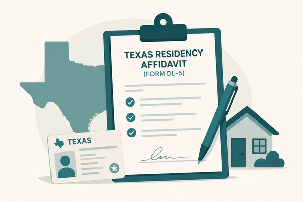 Texas residency affidavit (Form DL-5): what it is and how to use it
