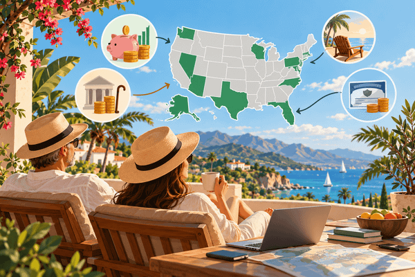 States that don't tax retirement income in 2026: 401(k), IRA, pension, and Social Security by state