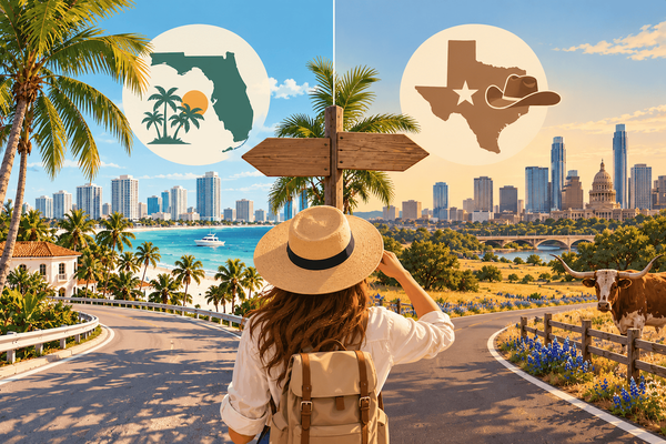 Florida vs. Texas domicile for Americans abroad: which should you choose?