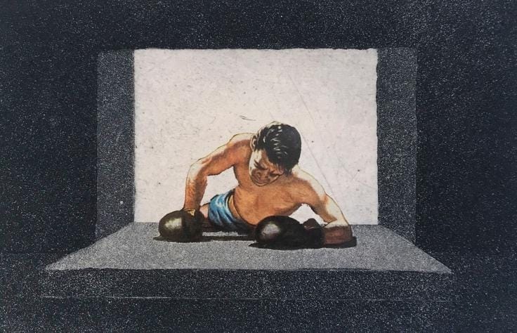 A person in boxer shorts lying on the floor

Description automatically generated