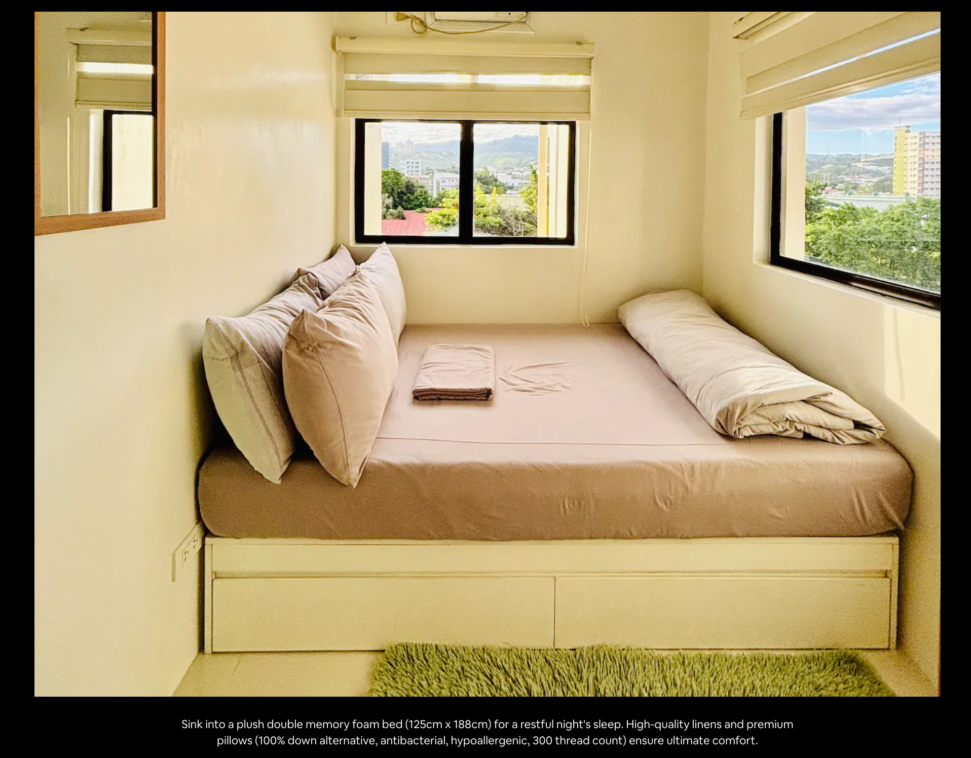 Would those fluffy pillows be perfect for a lazy morning read?