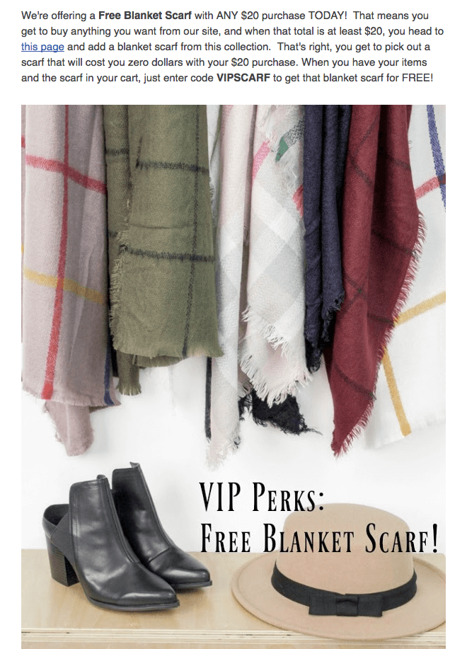 Cents of Style VIP free scarf reward Cents of Style VIP free scarf reward
