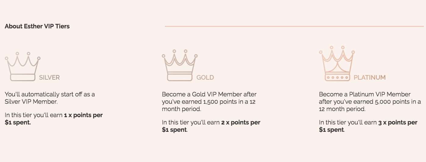 Esther VIP Rewards