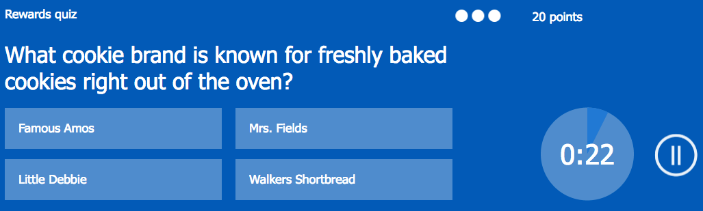 Example of quiz questions that allow you to earn points Example of quiz questions that allow you to earn points