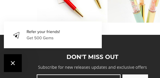 PenGems referral sharing nudge