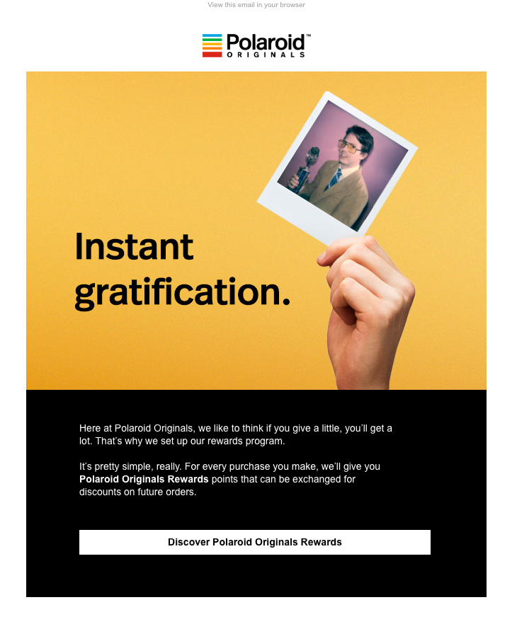 Polaroid Originals FOMO email