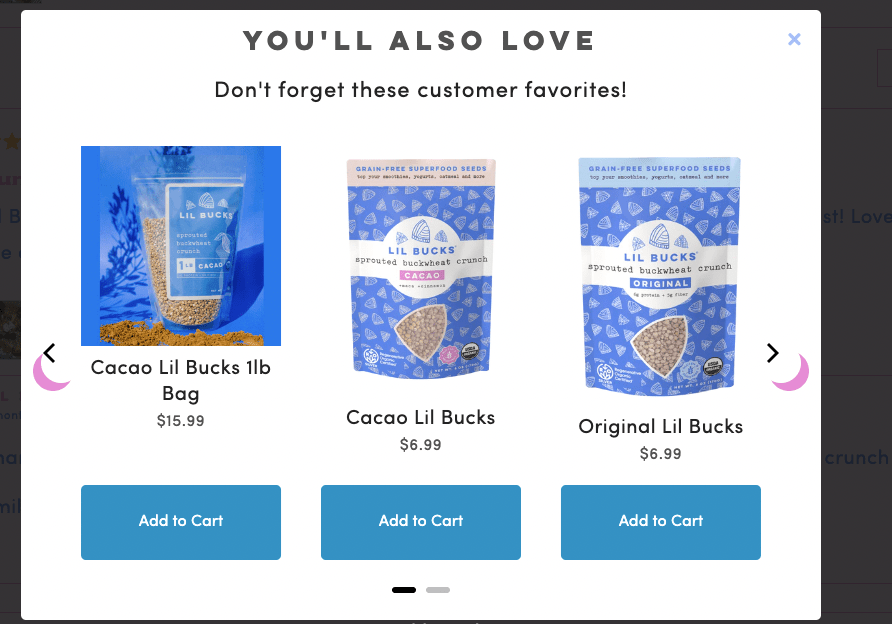 screenshot of products being bundled together