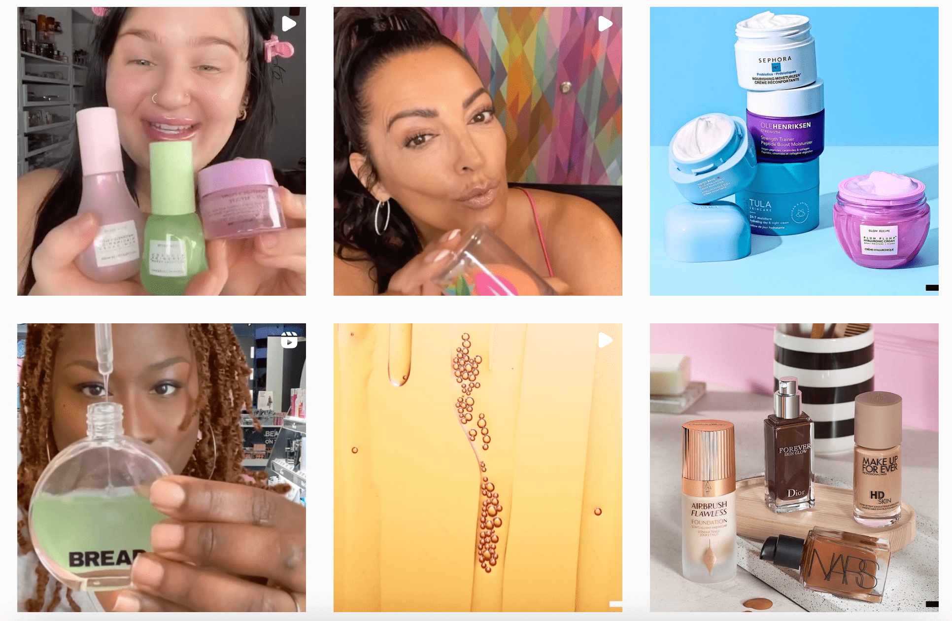 How Gamification Can Improve Your VIP Loyalty Programl– a screenshot from Sephora Instagram page, showing user-generated content images