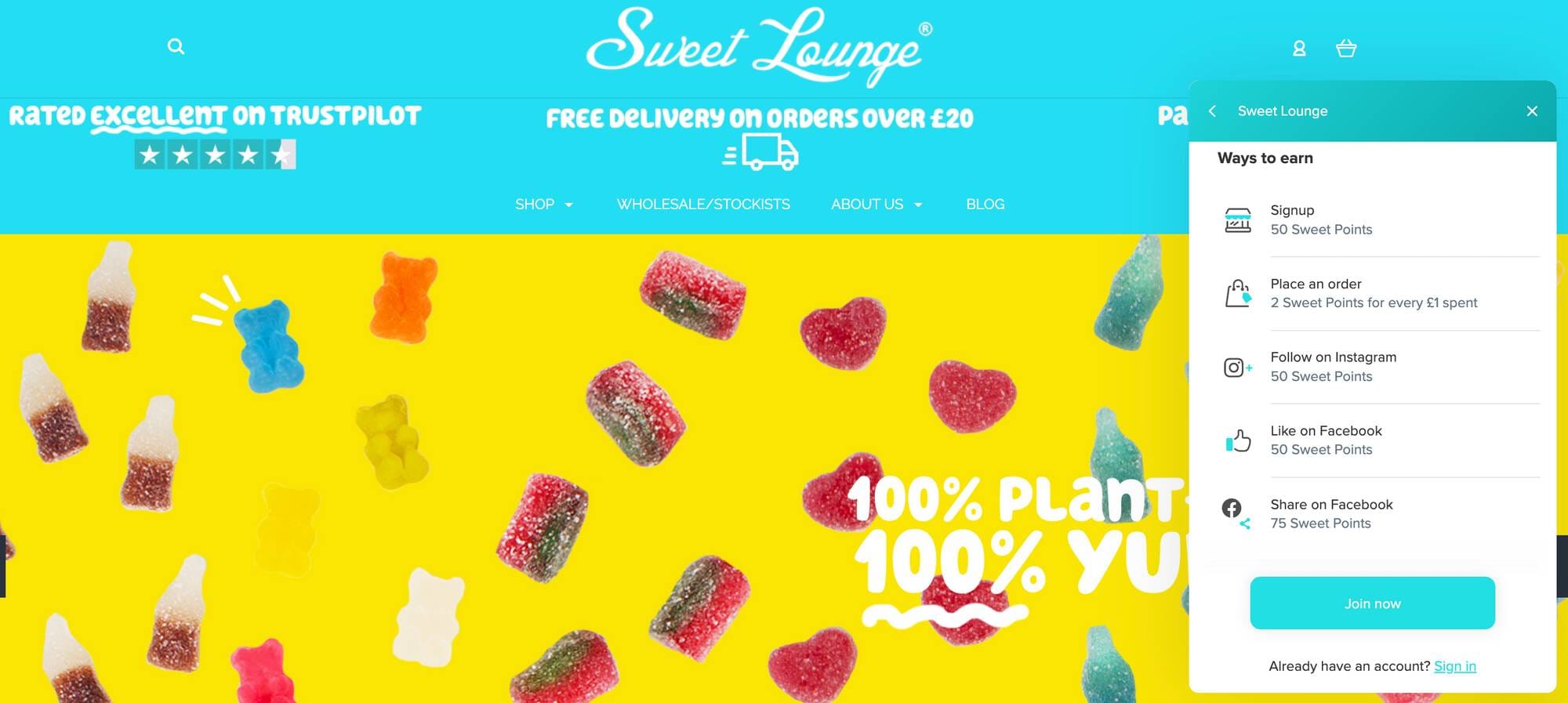 How Gamification Can Improve Your VIP Loyalty Program – A screenshot from Sweet Lounge and the Smile Rewards module.