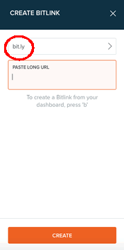 URL shortener interface highlighting where prefix is chosen