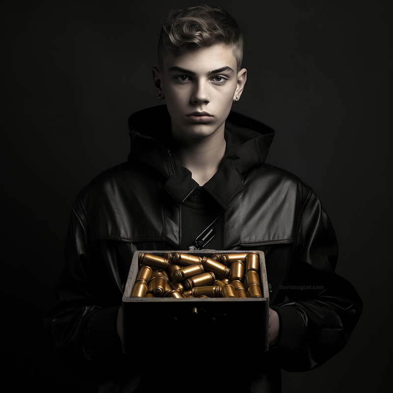 Sebastian is poised to replenish. Coat by Balmain, earrings by Miansai, rounds by Remington.