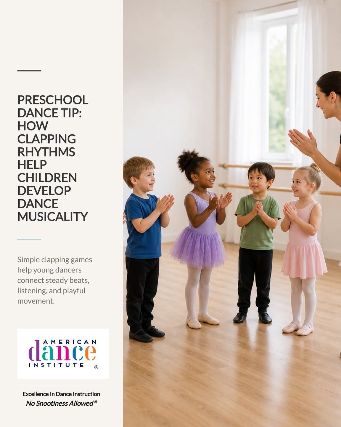 Preschool Dance Tip: Clapping Rhythms Build Children’s Dance Musicality