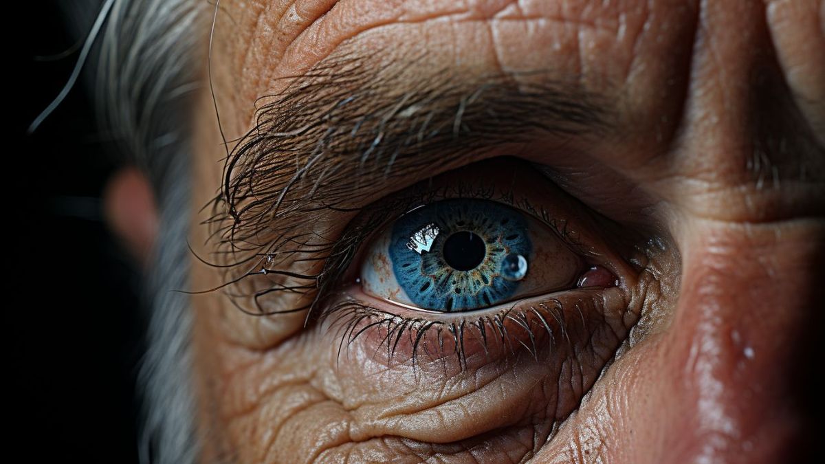 Extreme Close Up of a Blue Eyed Old Man - FREE Download