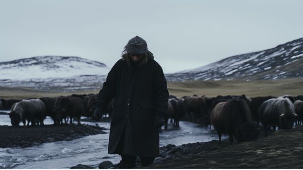 Farmer Tending to a Herd of Yaks in Mongolia - FREE Download