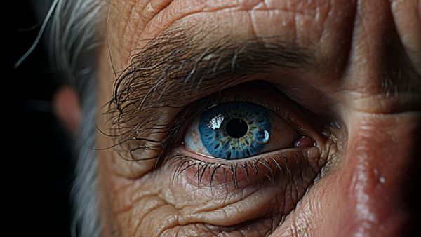 Extreme Close Up of a Blue Eyed Old Man - FREE Download