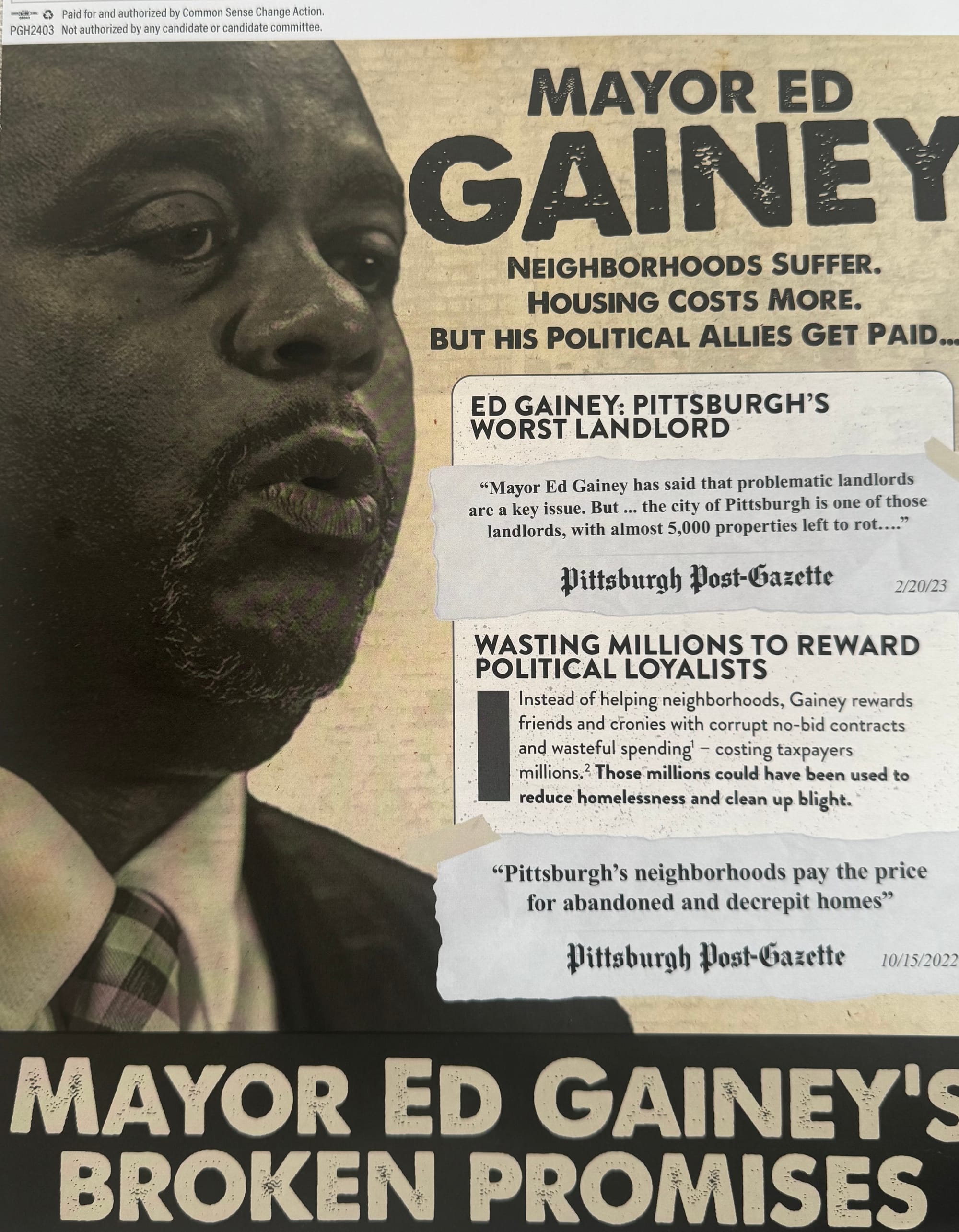 O'Connor Crosses Picket Line at Post-Gazette in Bid to Unseat Pittsburgh Mayor