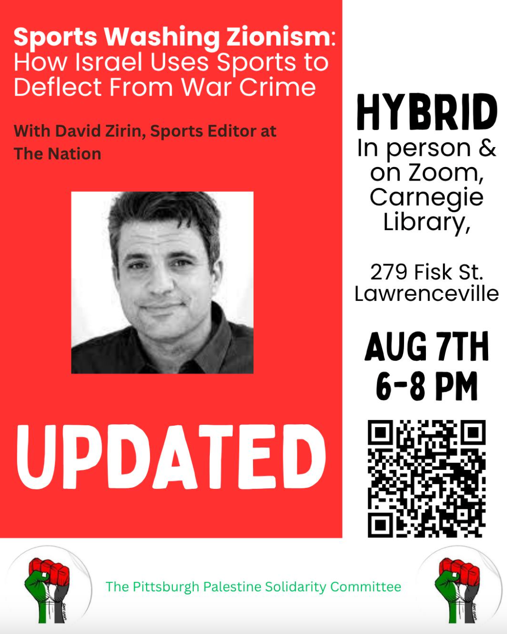 "Sports Washing": Activists Protest JCC Maccabi Games in Pittsburgh